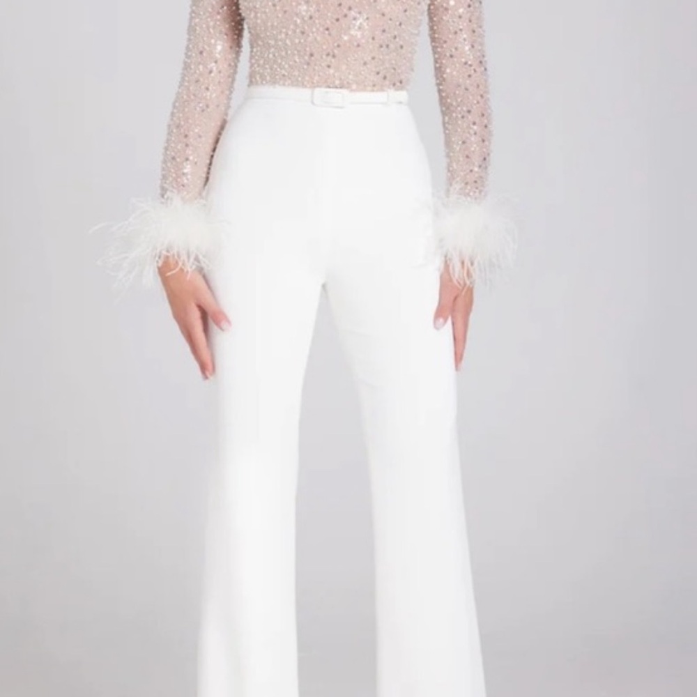NADINE MERABI Amelia Jumpsuit in White